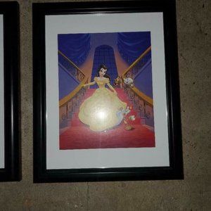 Princess Wall Art - Belle  - black framed prints